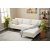 Berlin divan sofa - Creme hvid/sort
