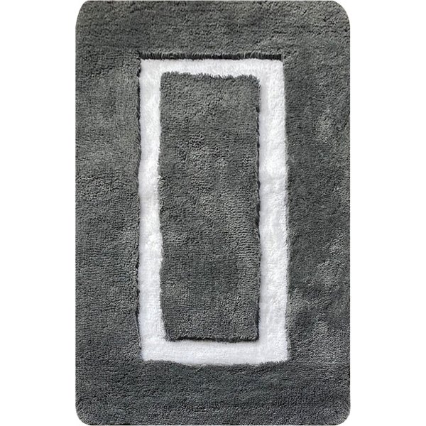 Quadrato bademtte 70 x 120 cm - Antracit/hvid