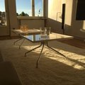 Kundebillede Tray Sofabord 70x70 cm - Hvid (højglans) / krom