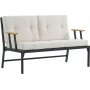 Lotus 2-personers udendrs sofa - Sort/beige