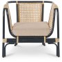 Marbella lnestol - Rattan/sort