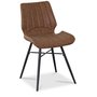 Unique spisestol i vintage kunstlder - Brun