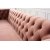 Toto 3-personers pink sofa med gyldne ben