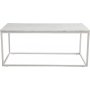 Accent rektangulrt sofabord i marmor 110 cm - Hvid marmor