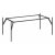 Terrazzo sofabord 110x60 cm - Cosmo Terrazzo & understel AIR i sort metal