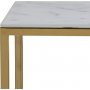 Alisma reol 69,5 cm - Hvid marmor/guld