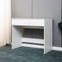 Hvidt toiletbord med opbevaring 90 cm bredt