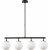 Facet loftslampe 10425 - Sort/guld/hvid