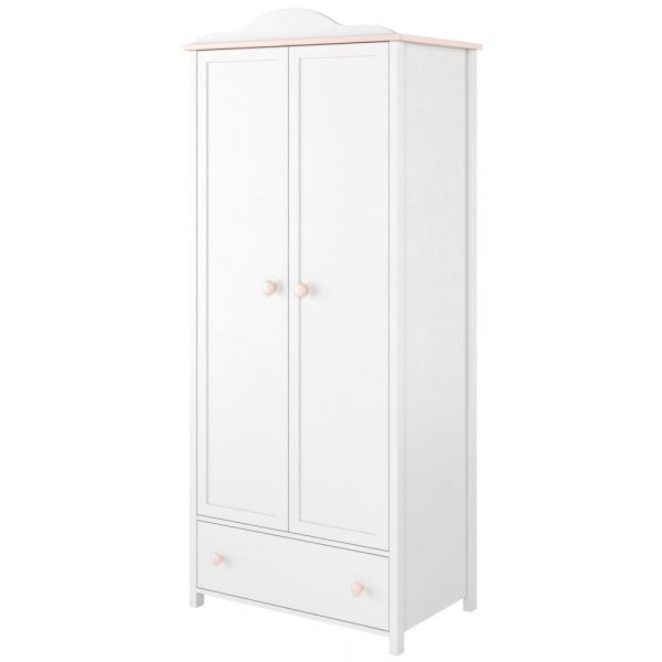 Stephany garderobe - Hvid/rosa