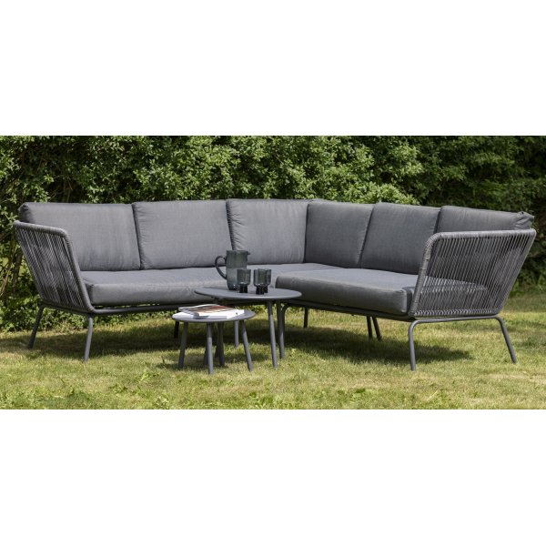Halmstad sofagruppe udegruppe med bordst - Gr + Tekstilrensning til mbler