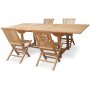 Edenryd spisebordsst indeholdende spisebord 160-210 cm inkl. 4 stk. Edenryd stole - Teak