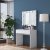 Bijou toiletbord med spejl 20 - 90 x 45 cm - Hvid