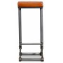 Calil barstol vintage - brunt lder