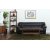 Dominic 3-personers sofa i sort kunstlder + Mbelplejest til tekstiler