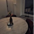 Kundebillede Carlisle spisebord 110 cm - Marmor/hvid