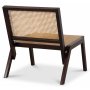 Rizz loungestol - Mahogni/lys rattan