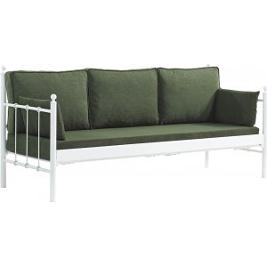 Lalas 3-personers udendrs sofa - Hvid/grn