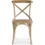 Gaston stol i bjet tr med rattan-sde - Natur
