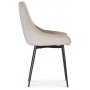 Plaza spisegruppe, marmorbord med 4 stk Theo fljlstole - Beige / gr / krom