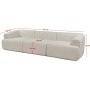 Sofia 3-personers sofa - Hvid