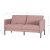 Kingsley 2,5-personers sofa - Lyst rosa fljl