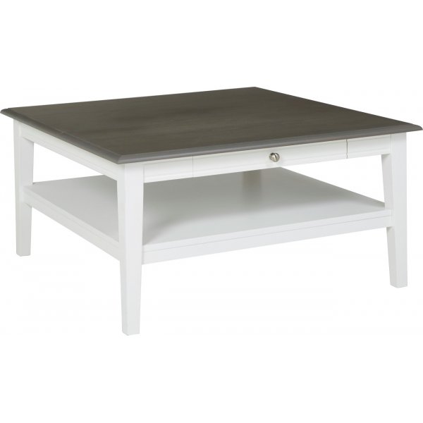 Alexandra sofabord 80x80 cm - Hvid / Gr Vintage