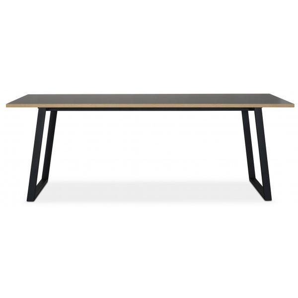 Edge spisebord 240x90 cm - Gr hjtrykslaminat (HPL)
