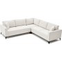 Berlin hjrnesofa - Creme hvid/sort