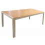Spisest med 4 stole og spisebord 150 x 90 cm beige/eg - Las Vegas