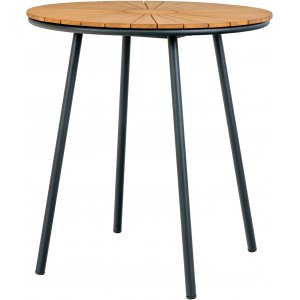 Cleveland spisebord 70 cm - Teak/Sort