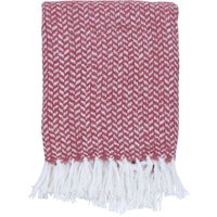 Plaid Siri 130x170 cm - Mørkerosa/hvid Plaid Siri 130x170 cm - Mørkerosa/hvid