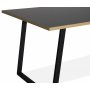 Edge 3.0 spisebordsst 140x90 cm inkl. 4 hvidolierede Orust pindestole - Gr Hjtrykslaminat (HPL)