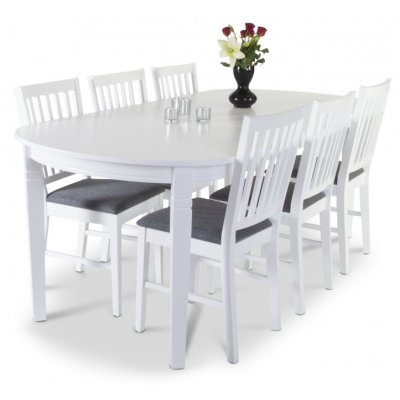 Sandhamn spisebordssæt - Bord med 6 stole