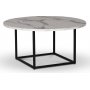 Sintorp rundt sofabord 90 cm - Hvid marmor (Eksklusivt laminat)