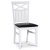 Fårö spisebordssæt; spisebord 160 / 210x90 cm - Hvid / olieret eg med 4 stk. Fårö stole med kryds i ryggen og sæde i sort PU