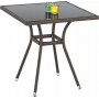 Benin spisebord 70 cm - Mrkebrun kunstrotting