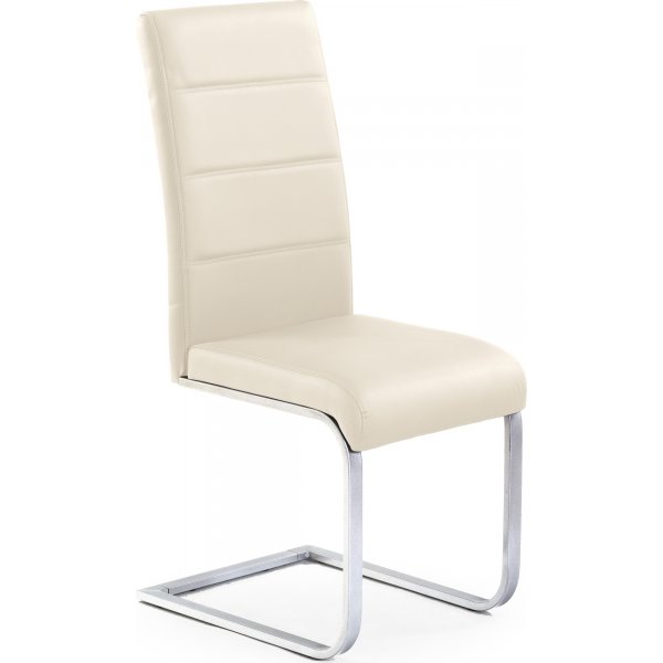 Macy stol - Beige (PU) / Krom