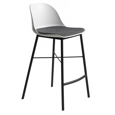Drake hvid barstol med sdehynde SH68 cm