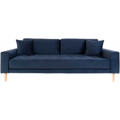 Lido 3-personers sofa - Mørkeblå fløjl