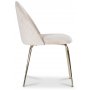 Plaza spisegruppe, marmor bord med 4 stk. Plaza fljlsstole - Beige/Hvid/Messing