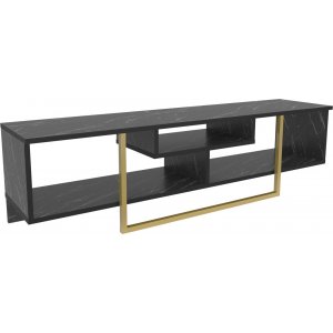 Asal media bnk 150 cm - Sort marmor/guld