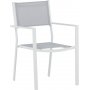 Spisest med 6 stole og spisebord 205 x 90 cm gr/hvid - Copacabana