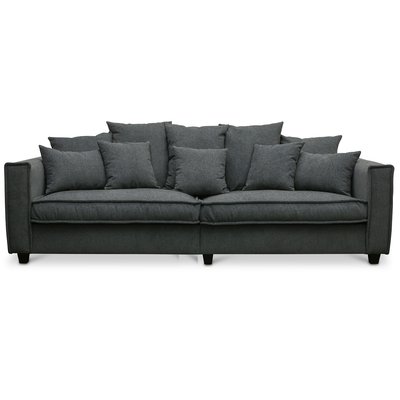 Brandy Lounge - 4-pers. Sofa XL (mrkegr) + Mbelplejest til tekstiler