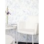 Accent rundt lampebord D50 cm - hvid marmor / hvid underdel