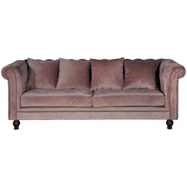 Chesterfield 3-pers. Sofa Churchill - Rosa fljl